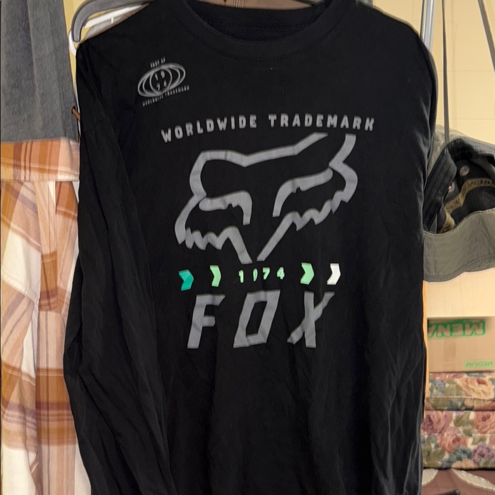Fox Graphic Black Long Sleeve Shirt